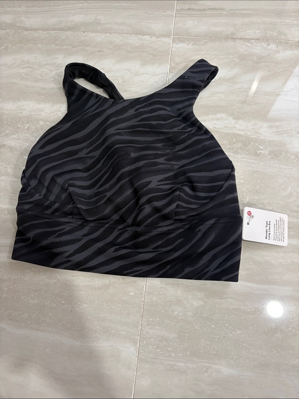lululemon athletica Black Zebra-Print Sports Bra